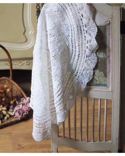 Magnifique napperon rond coton crochet