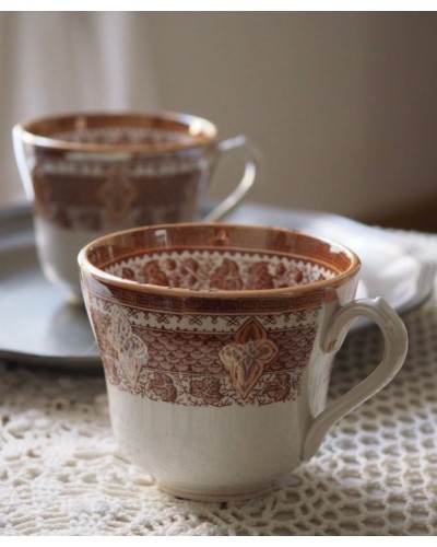 SET OF 2 SARGUEMINNES COFFEE CUPS 1875 - 1900