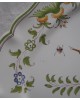 Bonbonnière avec son plat artisan faïencier à Moustiers fait main décor oiseaux