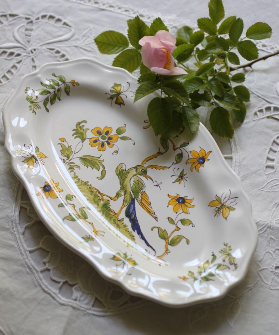 varages ヴァラージュ プレート27cm 花リム アンティーク