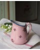 Pot à lait rose décor roses