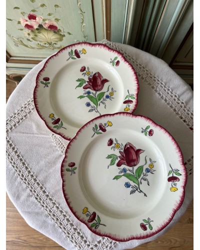 2-DISC SET OF GIAN TULIP PLATE "ALSACE"