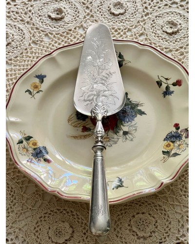 LILY OF THE VALLEY AND FLORAL CAKE SERVER BERNDORF